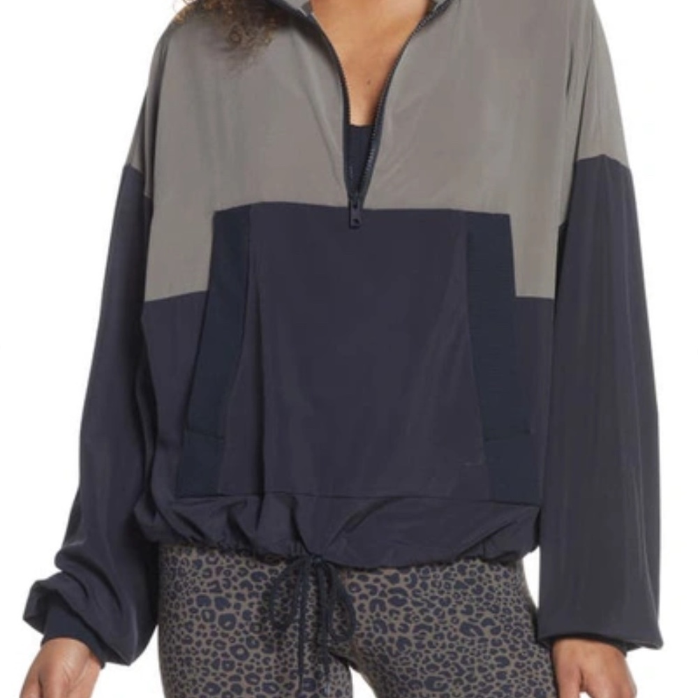 Alo Yoga City Girl Quarter Zip Pullover Top Size Small